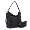 FC20460 Monique Quilted Front Pocket 2 in 1 Hobo Bag Set - MiMi Wholesale