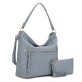 FC20460 Monique Quilted Front Pocket 2 in 1 Hobo Bag Set - MiMi Wholesale