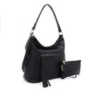 FC20495 Eliza Front Tassel Pocket 2 in 1 Hobo Shoulder Bag Set - MiMi Wholesale