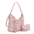 FC20495 Eliza Front Tassel Pocket 2 in 1 Hobo Shoulder Bag Set - MiMi Wholesale