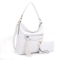 FC20495 Eliza Front Tassel Pocket 2 in 1 Hobo Shoulder Bag Set - MiMi Wholesale