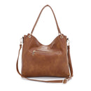 FC20496 Tonya Double Zipper 2 in 1 Hobo Bag With Wristlet - MiMi Wholesale