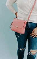 FCB17106 Smooth Pebble Leather Crossbody/Clutch - MiMi Wholesale