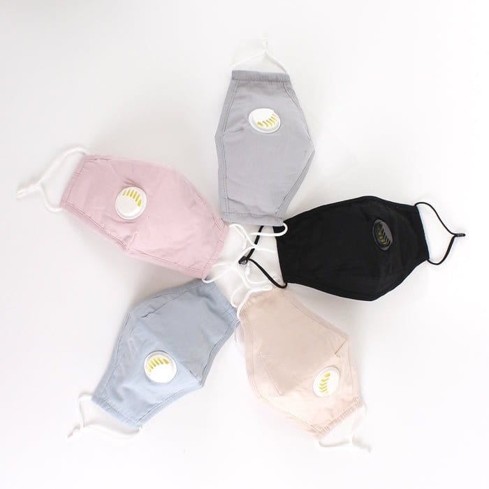 FM2108BV Light Blue Reusable Face PM2.5 Mask with Moisture Valve - MiMi Wholesale