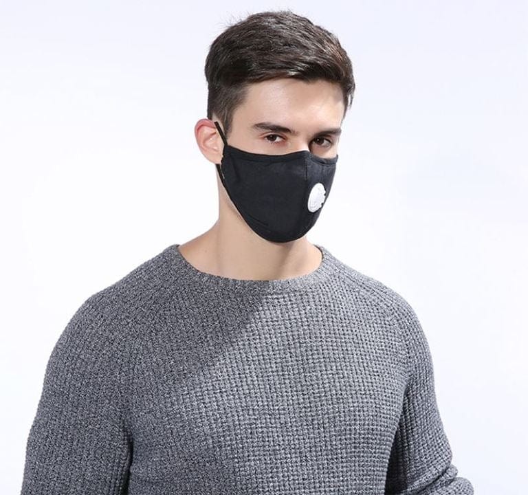 FM2108BV Light Blue Reusable Face PM2.5 Mask with Moisture Valve - MiMi Wholesale