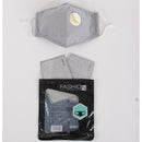 FM2109BV Gingham Light Blue Reusable Face PM2.5 Mask with Moisture Valve - MiMi Wholesale