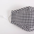 FM2109BV Gingham Light Blue Reusable Face PM2.5 Mask with Moisture Valve - MiMi Wholesale