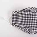 FM2109BV Gingham Light Blue Reusable Face PM2.5 Mask with Moisture Valve - MiMi Wholesale