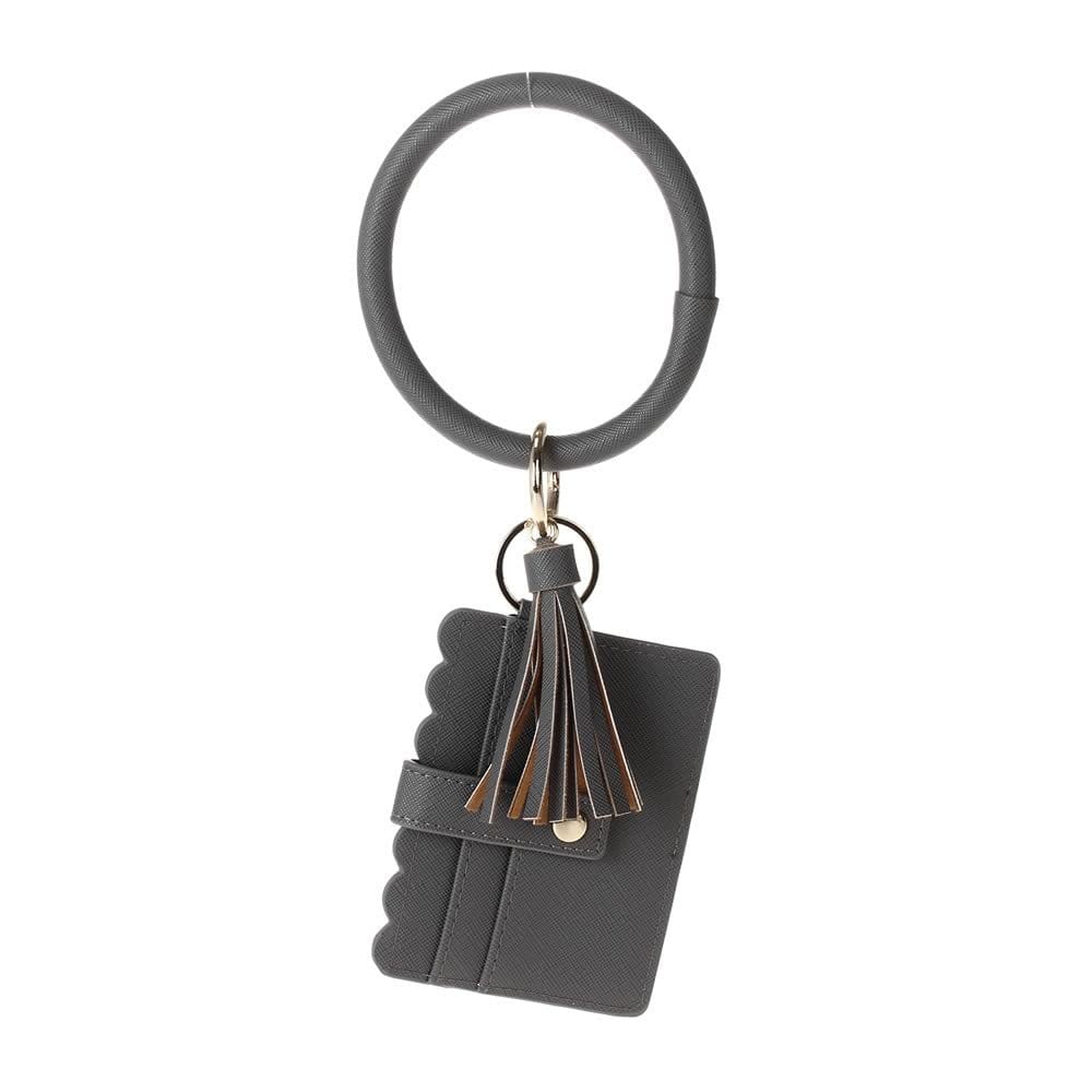 GC1069 Solid Color Bangle/KeyChain/Wallet w/ ID Window