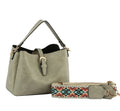 GL0009-1 Buckle Flap Shoulder Bag with Aztec Pattern Strap - MiMi Wholesale