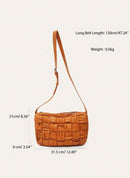 GLE0101 Glenda Woven Leather Crossbody Bag - MiMi Wholesale