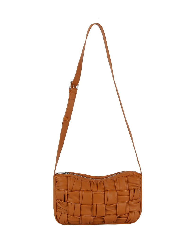 GLE0101 Glenda Woven Leather Crossbody Bag - MiMi Wholesale