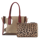 GSL8201 Clear Plastic 2 in 1 Leopard Print Handbag/Crossbody - MiMi Wholesale
