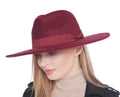 H3041 Fedora Brim Ribbon Band Hat - MiMi Wholesale