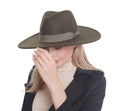 H3041 Fedora Brim Ribbon Band Hat - MiMi Wholesale