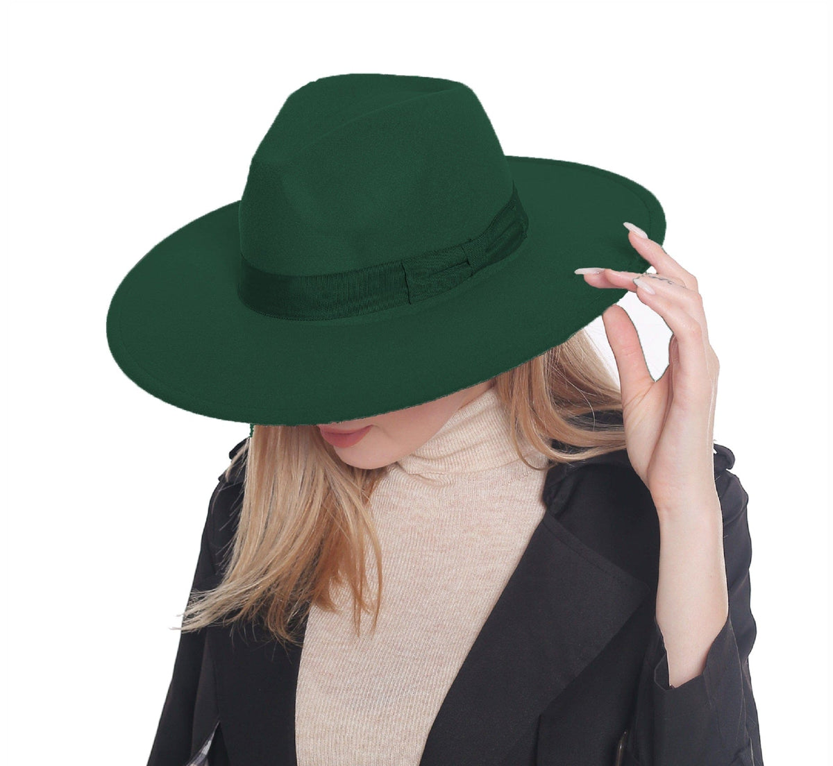 H3041 Fedora Brim Ribbon Band Hat - MiMi Wholesale