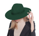 H3041 Fedora Brim Ribbon Band Hat - MiMi Wholesale