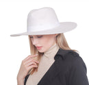 H3041 Fedora Brim Ribbon Band Hat - MiMi Wholesale