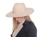 H3041 Fedora Brim Ribbon Band Hat - MiMi Wholesale