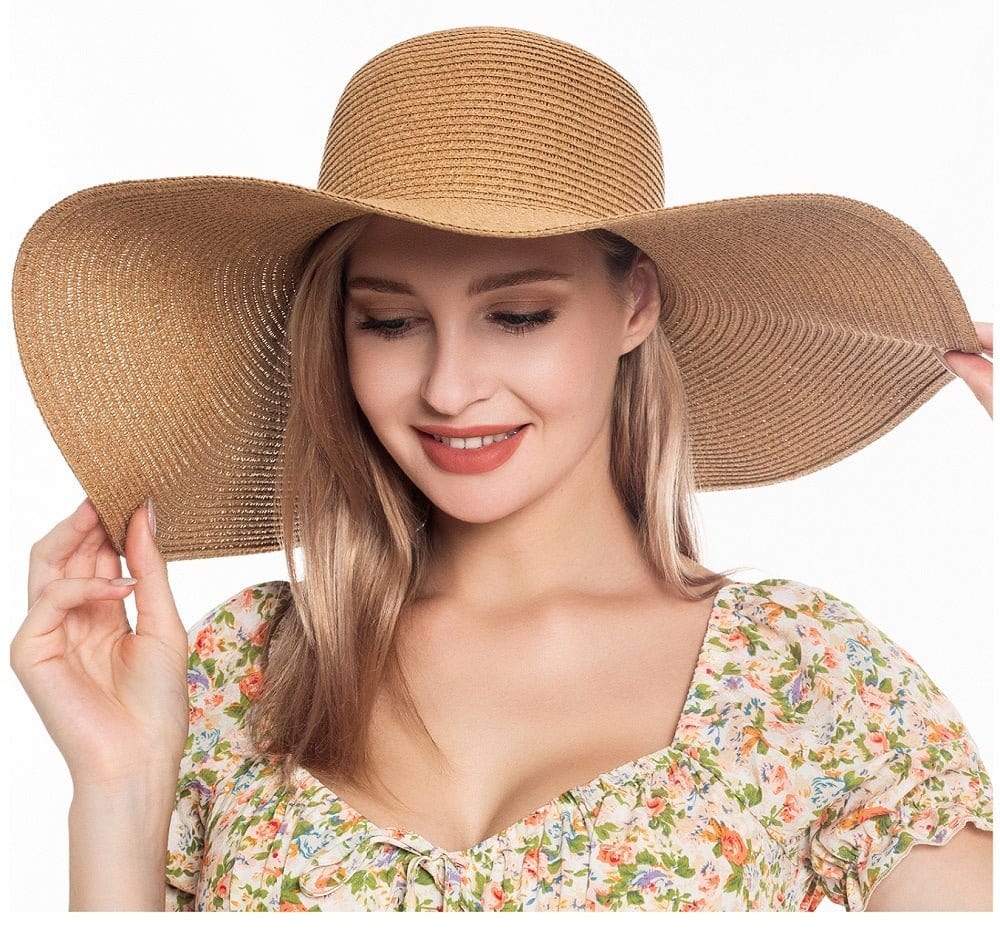 H3045 Monogrammable Straw Floppy Hat - MiMi Wholesale