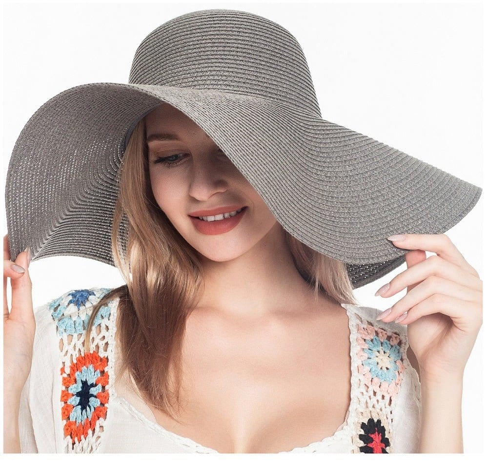 H3045 Monogrammable Straw Floppy Hat - MiMi Wholesale