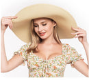 H3045 Monogrammable Straw Floppy Hat - MiMi Wholesale