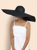 H3061 Super Wide Brim Straw Beach Summer Sun Hat - MiMi Wholesale