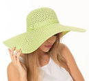H3082 Hollow Out Straw Beach Summer Hat - MiMi Wholesale
