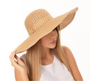 H3082 Hollow Out Straw Beach Summer Hat - MiMi Wholesale