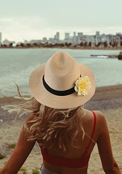 H3090 Bow Band Straw Beach Sun Hat - MiMi Wholesale