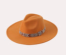 H3177 Beaded Band Felt Fedora Hat - MiMi Wholesale