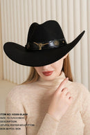 H3359 Darcy Felt Cowboy Hat - MiMi Wholesale