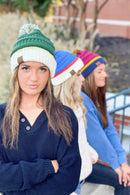 HAT1421/1429 Team Color Ribbed Pom Beanie - MiMi Wholesale