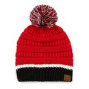 HAT1421/1429 Team Color Ribbed Pom Beanie - MiMi Wholesale