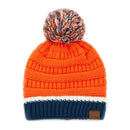 HAT1421/1429 Team Color Ribbed Pom Beanie - MiMi Wholesale