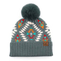 HAT3001 Elena Aztec Pattern Pom Beanie - MiMi Wholesale