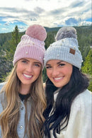 HAT4008 Naomi Pearl Embellished Pom Beanie - MiMi Wholesale