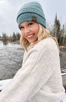 HAT4020 Emma Fuzzy Lined Mixed Soft Yarn Beanie - MiMi Wholesale