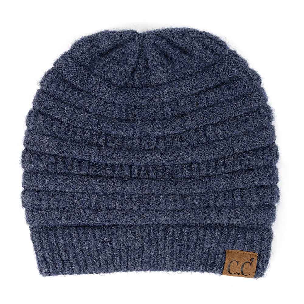 HAT4020 Emma Fuzzy Lined Mixed Soft Yarn Beanie - MiMi Wholesale