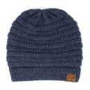 HAT4020 Emma Fuzzy Lined Mixed Soft Yarn Beanie - MiMi Wholesale