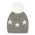 HAT4023 Ava Star Print Pom Beanie - MiMi Wholesale