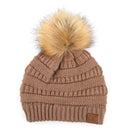 HAT43 Mia Knit Fur Pom Beanie - MiMi Wholesale