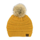 HAT43 Mia Knit Fur Pom Beanie - MiMi Wholesale
