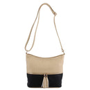 HB3016C Monogrammable Fashion Crossbody Bag With Tassel - MiMi Wholesale