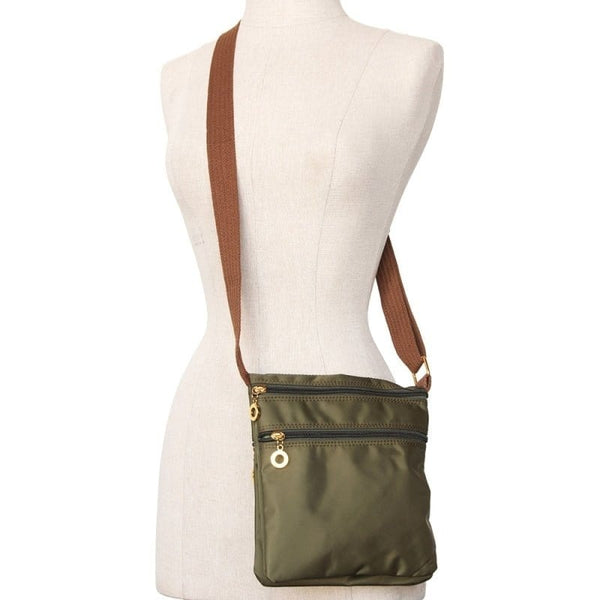 HD1851 Monogrammable Nylon Fabric Crossbody Bag - MiMi Wholesale