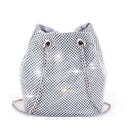 HD3227 Rhinestone Mesh Bucket Handbag - MiMi Wholesale