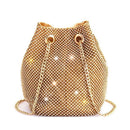 HD3227 Rhinestone Mesh Bucket Handbag - MiMi Wholesale