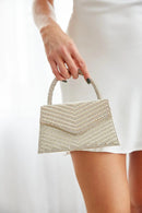 HD3878 Ellena Pearl Embellished Top Handle Satchel - MiMi Wholesale
