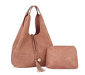 HG0116 Woven Detail 2-1 Hobo Shoulder Bag With Tassel - MiMi Wholesale