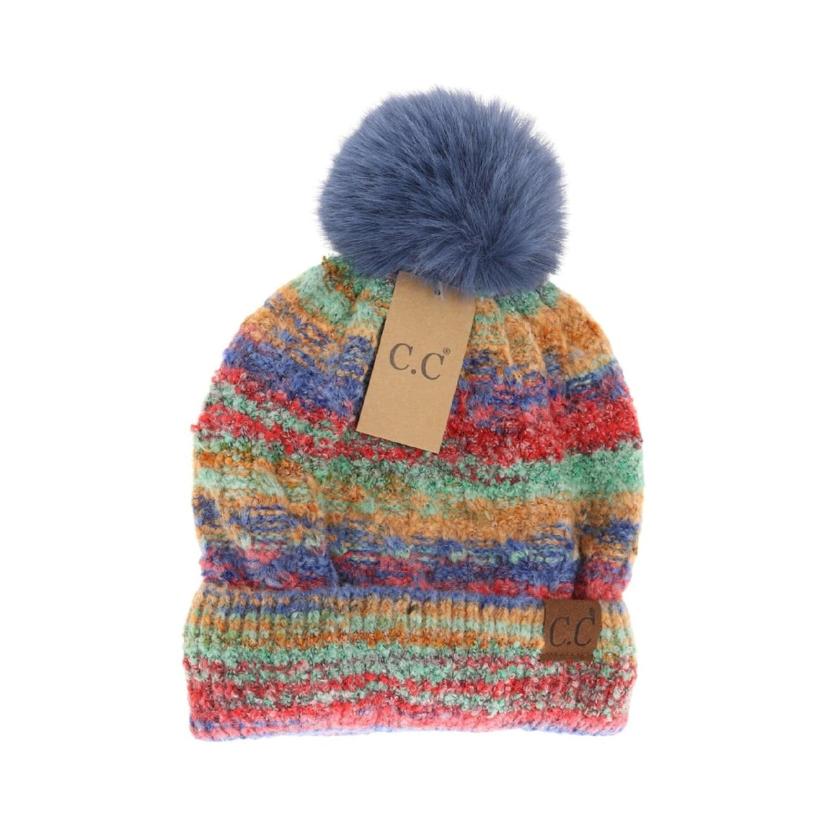 HTC0041 Luna Space Dye Pom Beanie - MiMi Wholesale